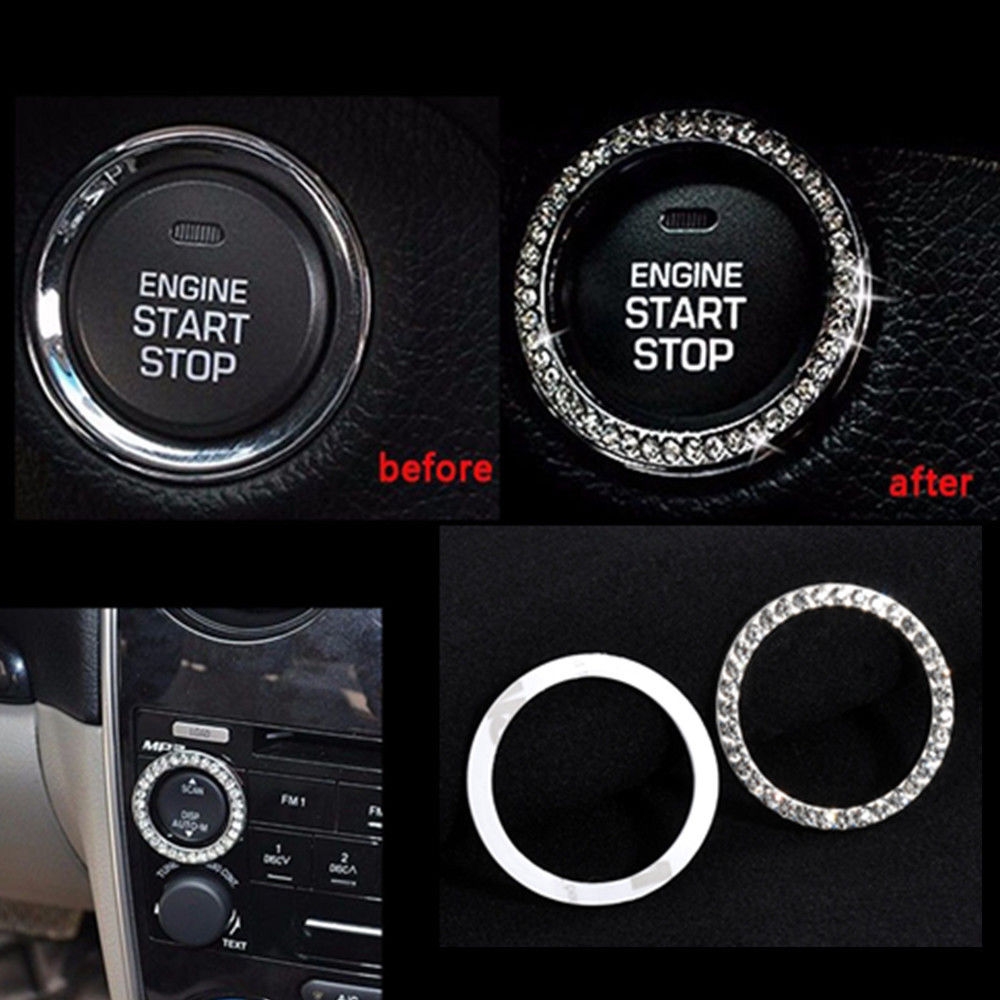 Diamond Start Button Ring