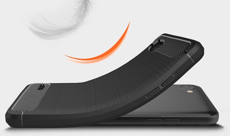 LG Q6  case impact proof rugged case with carbon fiber