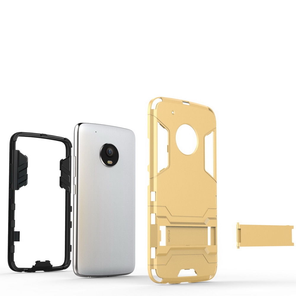 MOTO G5 Plus Case Heavy Duty Hybrid Kickstand