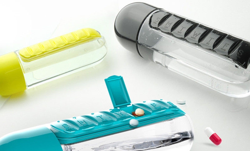 7 Daily Pill Box Water Bottle