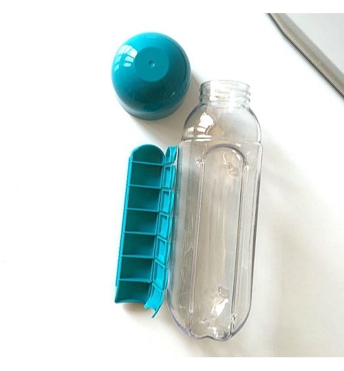 7 Daily Pill Box Water Bottle