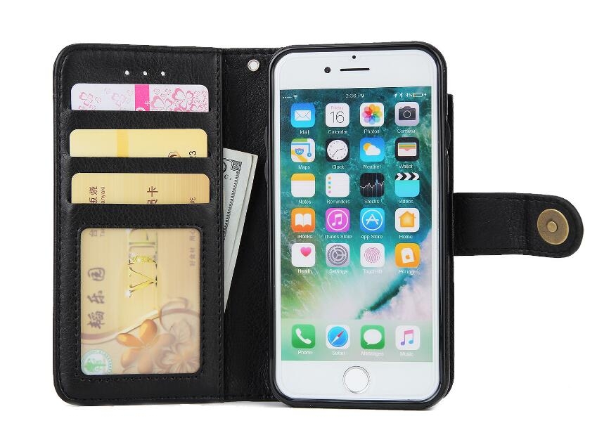 iPhone 7 Plus Detachable Leather Card Slots Wallet Case