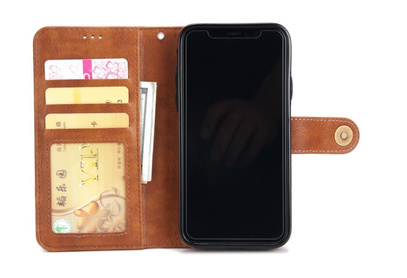 iPhone X  case Detachable Leather Card Slots Wallet Case