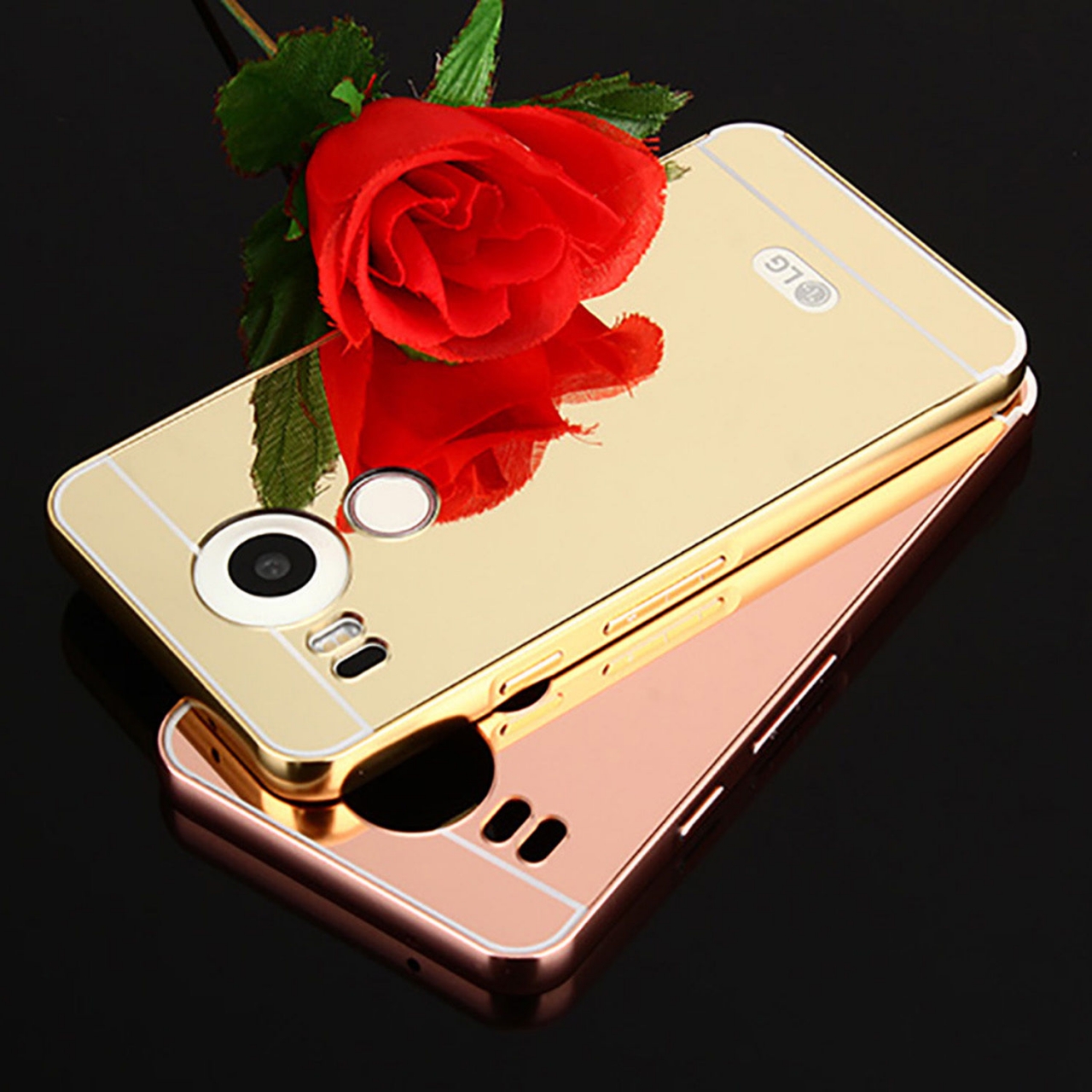Nexus 5X case Slim Metal bumper with mirror back cover case