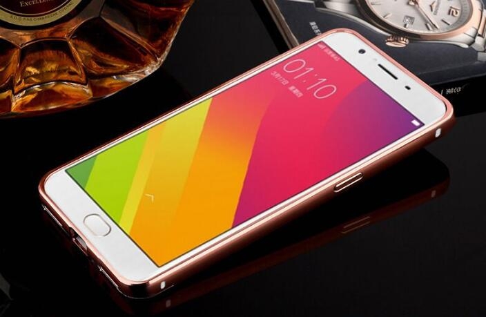 Oppo A39 case Slim Metal bumper with mirror back cover case