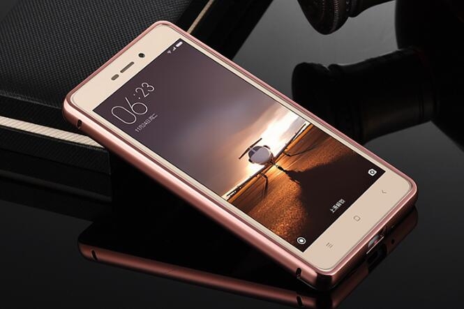 Xiaomi  4X case Slim Metal bumper with mirror back cover case