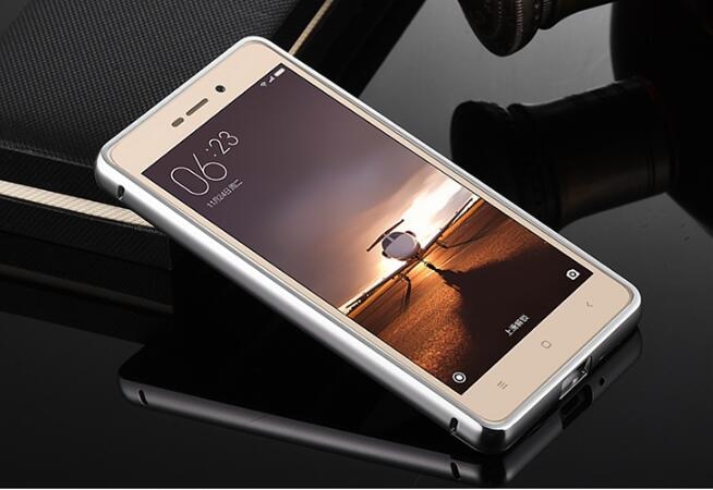 Xiaomi  4X case Slim Metal bumper with mirror back cover case