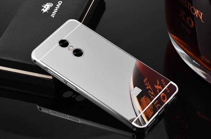 Xiaomi Note 4X case Slim Metal bumper with mirror back cover case