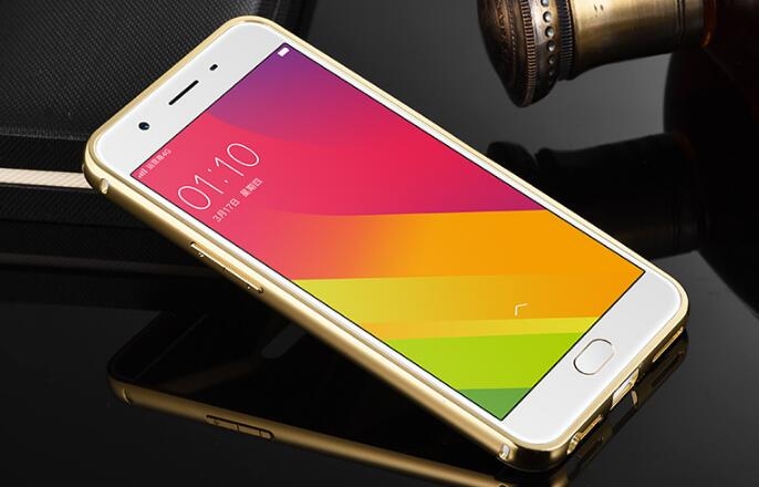 Oppo R11 case Slim Metal bumper with mirror back cover case