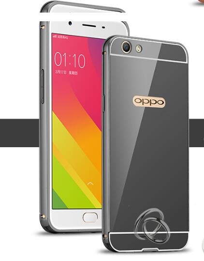 Oppo R11 case Slim Metal bumper with mirror back cover case