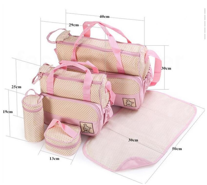 Baby Diaper Nappy Bag 5Pcs Mummy Bag
