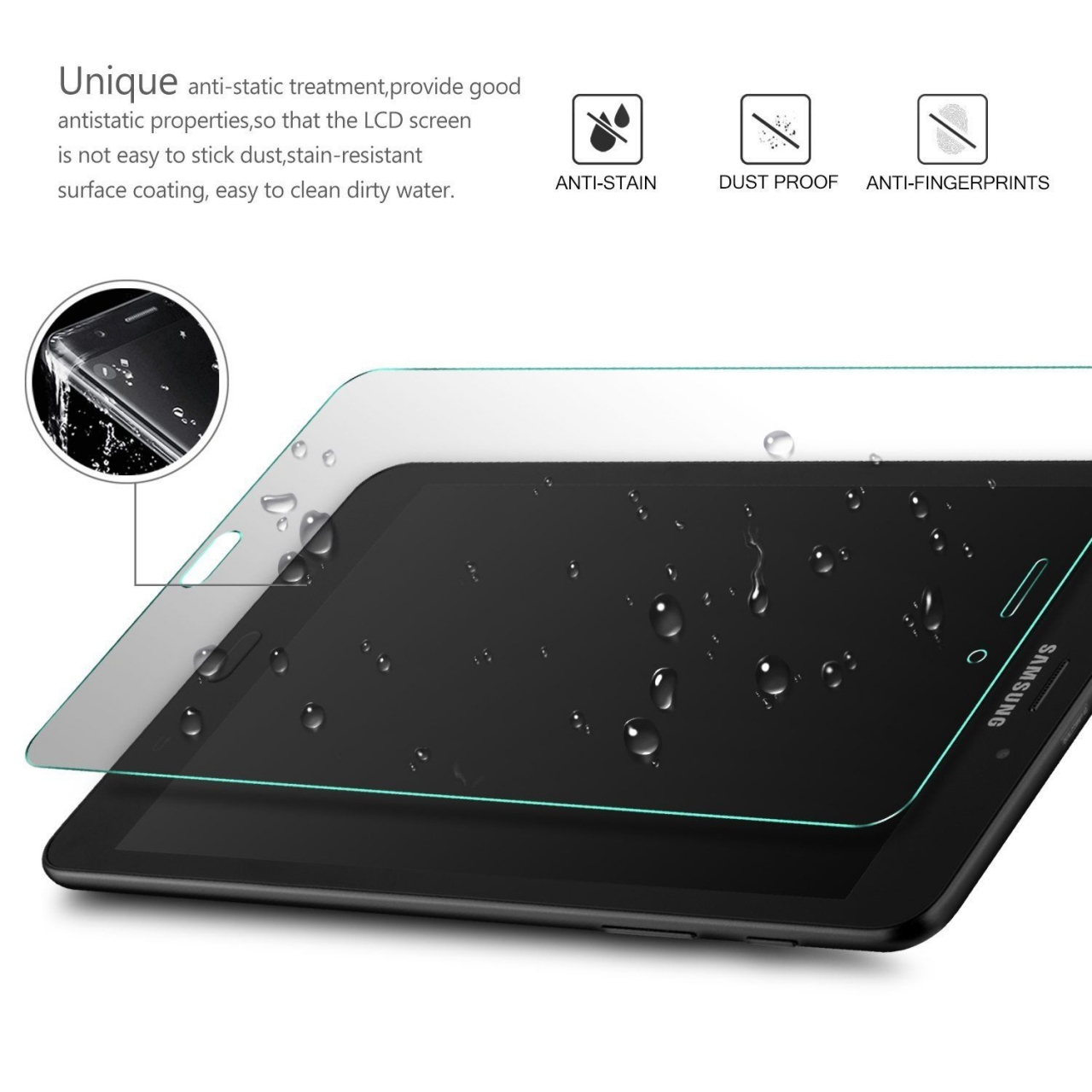 Galaxy Tab A 8" 2017 T385 T380 Tempered Glass Screen Protector