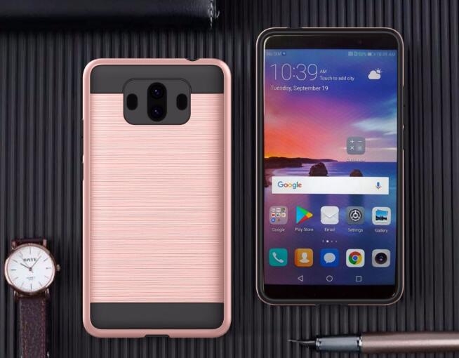 Huawei Mate 10 case impact proof hybrid case brushed