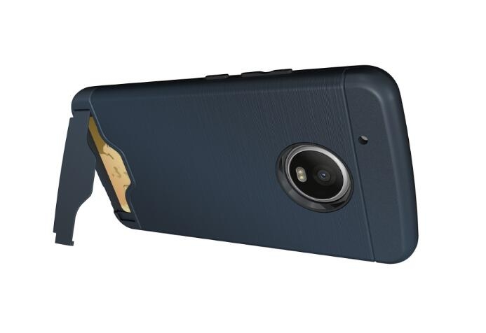 MOTO G5 Plus case impact proof hybrid case card clip Brushed Metal Texture MOTO G5 Plus case impact proof hybrid case card clip Brushed Metal Texture