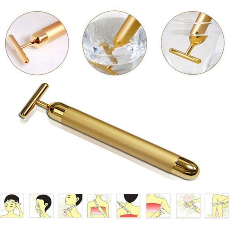 24K Golden Energy Beauty Bar Facial Massager