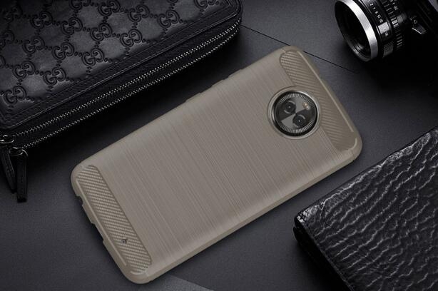 Moto X4 case impact proof rugged case with carbon fiber