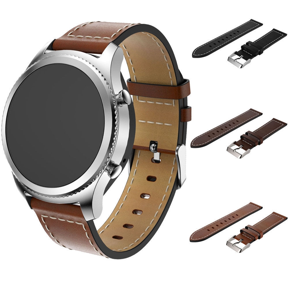 Luxury Leather Watch Band Wrist Strap for Samsung Gear S3