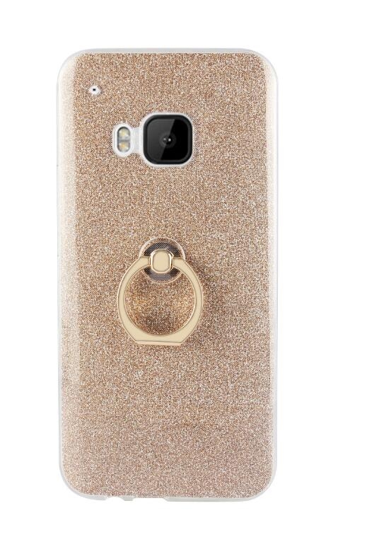 HTC M9 case Soft tpu Bling Kickstand Case with Ring Rotary Metal Mount