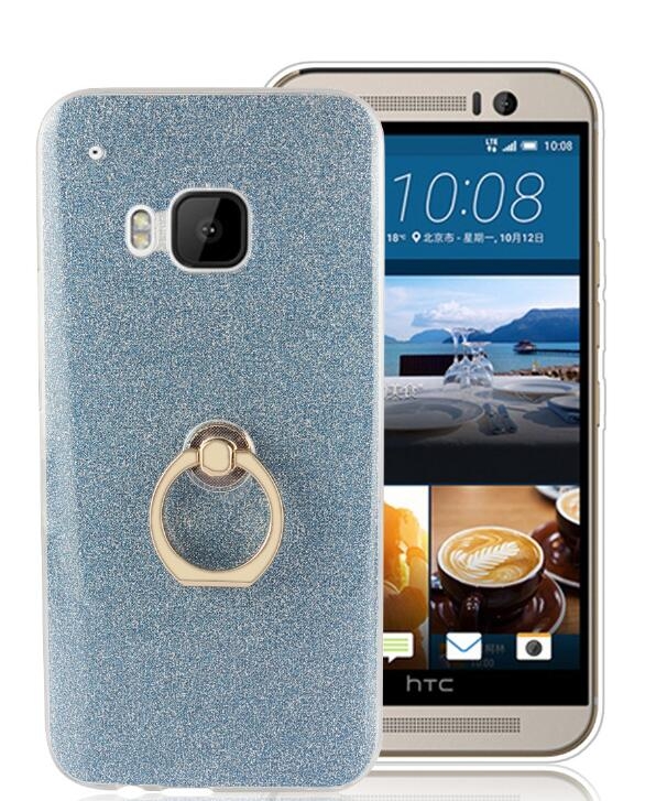 HTC M9 case Soft tpu Bling Kickstand Case with Ring Rotary Metal Mount