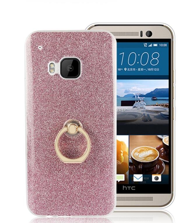HTC M10  case Soft tpu Bling Kickstand Case with Ring Rotary Metal Mount
