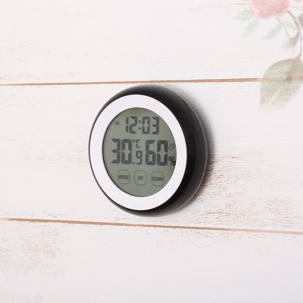 Digital Thermometer Touch Screen Hygrometer Hygrometer Time Temperature Clock