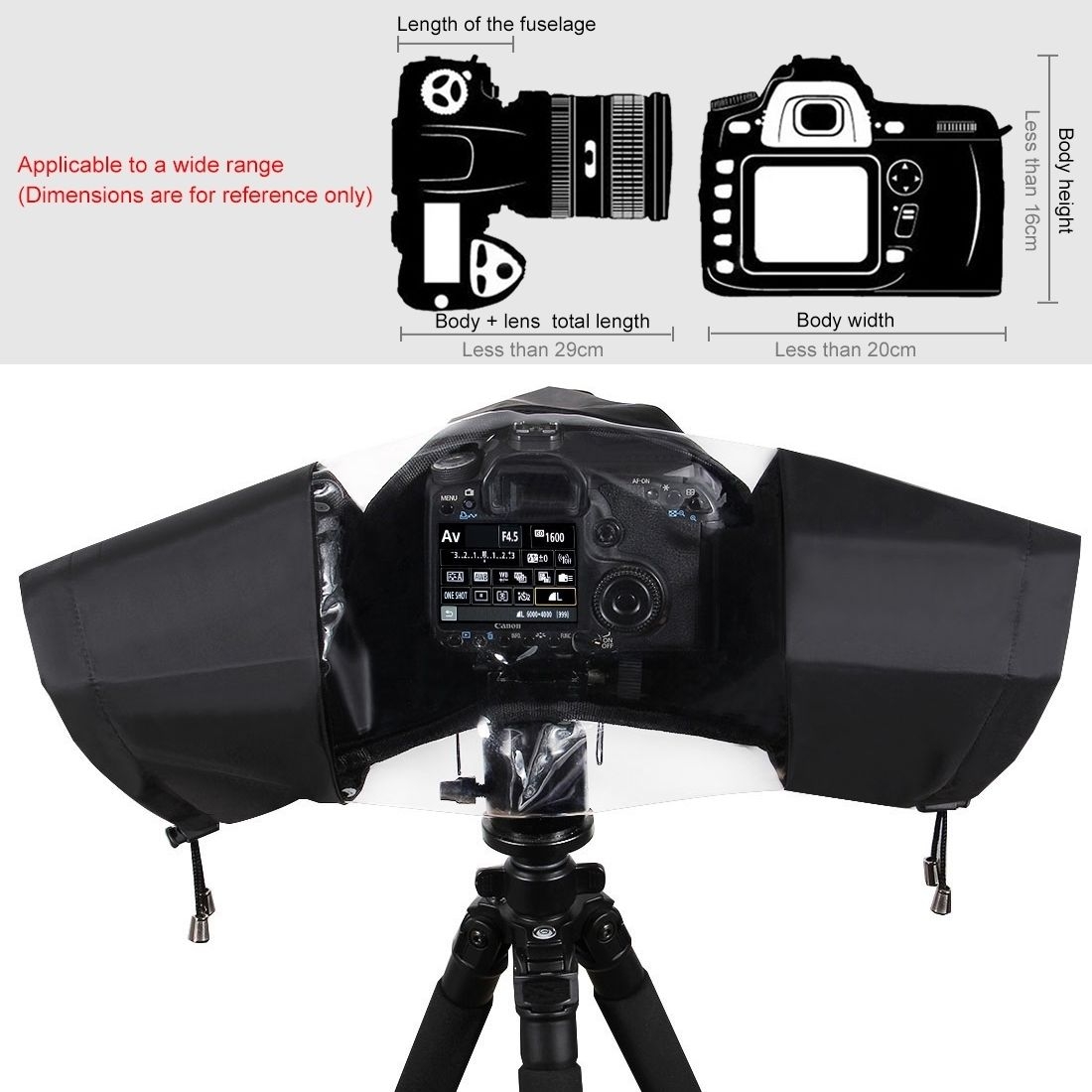 Waterproof Rainproof Rain Cover Case for Sony Canon Nikon DSLR Camera