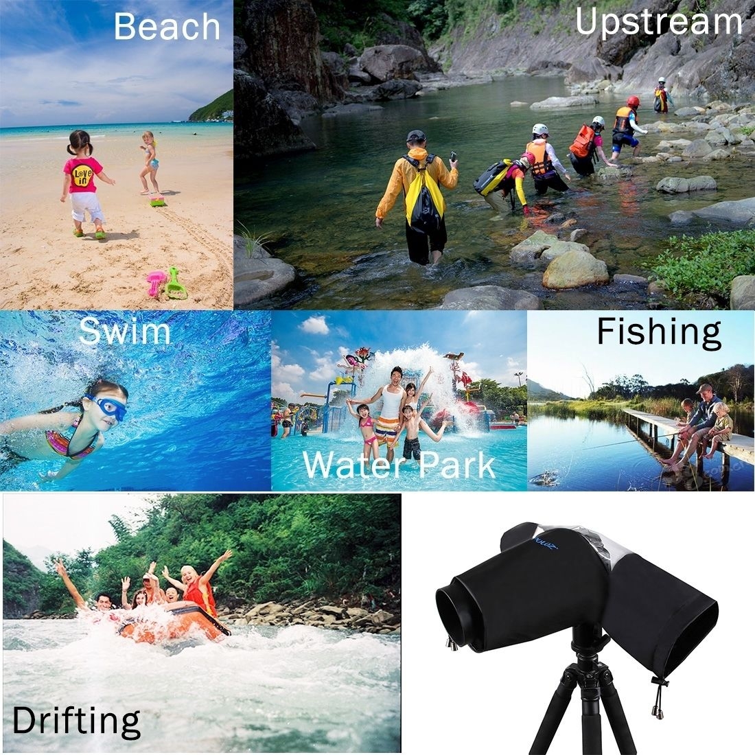 Waterproof Rainproof Rain Cover Case for Sony Canon Nikon DSLR Camera