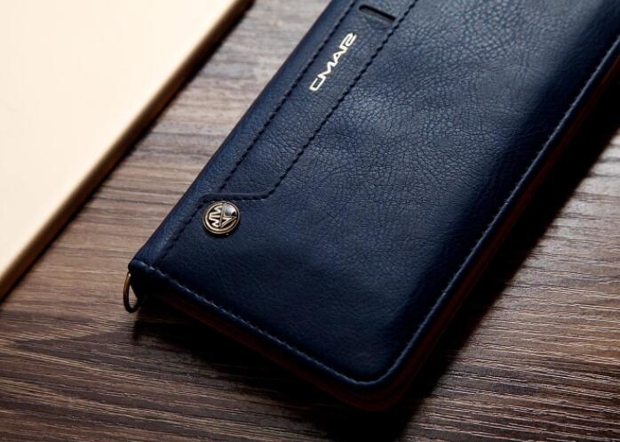 Huawei Nova 2i Case Slim Leather Wallet Case 6 Cards 2 Id Magnet - Blue