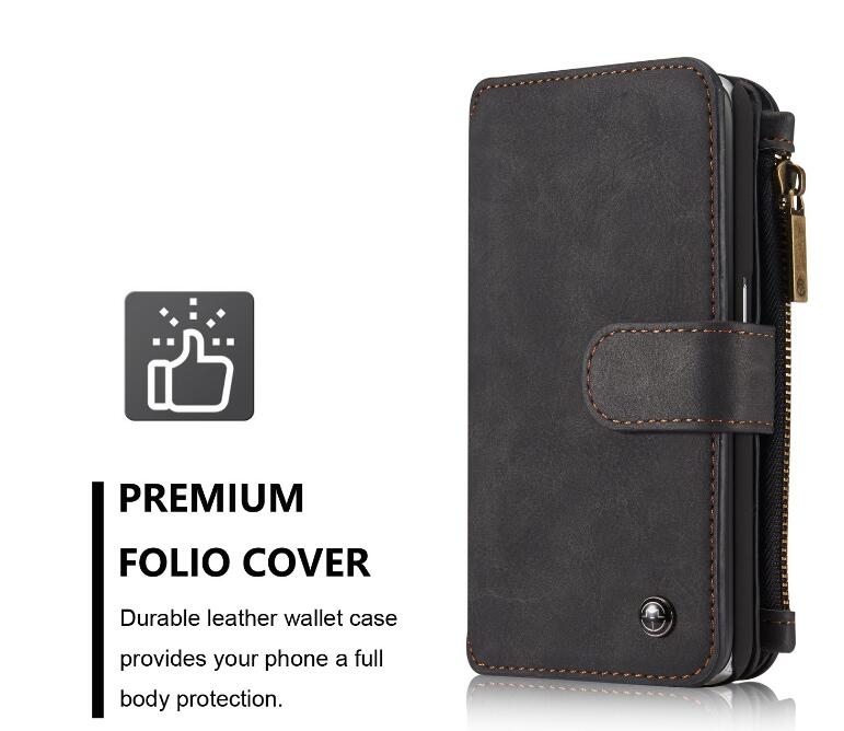 Huawei Nova 2i Case Retro leather case multi cards cash pocket & zip Huawei Nova 2i Case Retro leather case multi cards cash pocket & zip