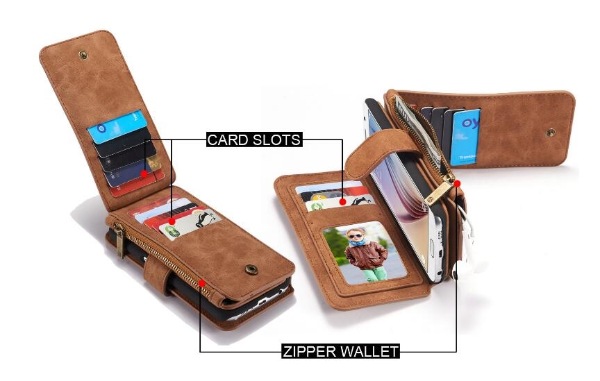 Huawei Nova 2i Case Retro leather case multi cards cash pocket & zip Huawei Nova 2i Case Retro leather case multi cards cash pocket & zip