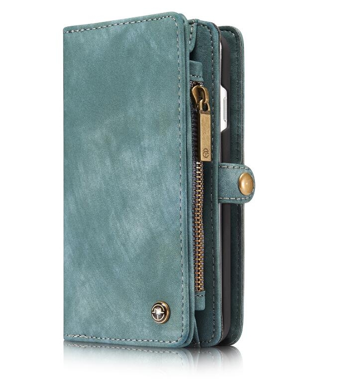 Huawei Nova 2i  Case Retro Leather Case Multi Cards Cash Pocket &amp; Zip - Green