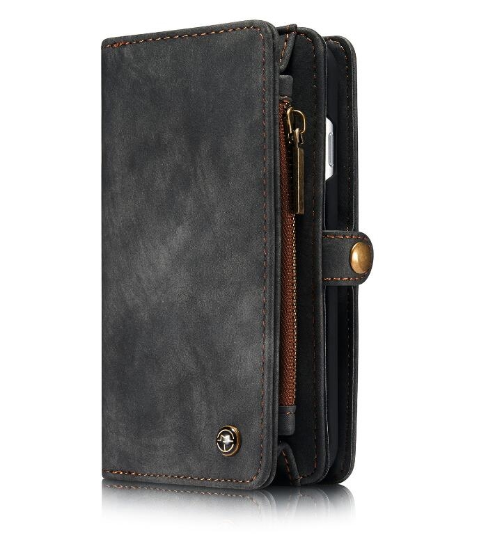 Huawei Nova 2i Case Retro Leather Case Multi Cards Cash Pocket & Zip - Black Huawei Nova 2i Case Retro Leather Case Multi Cards Cash Pocket & Zip - Black