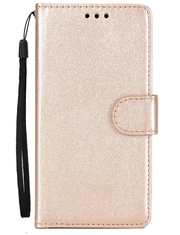Huawei Nova 2i Case Silk Texture Leather Wallet Case - Gold Huawei Nova 2i Case Silk Texture Leather Wallet Case - Gold