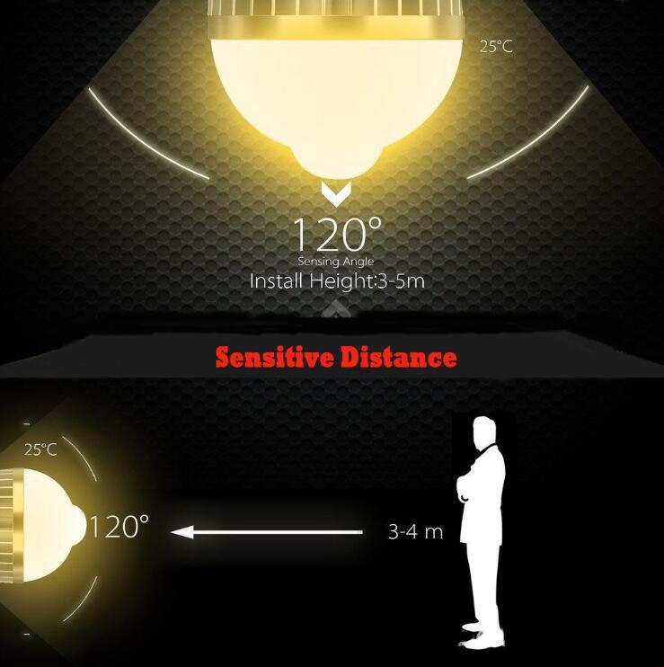 E27 LED Bulb motion sensor 7W Warm White