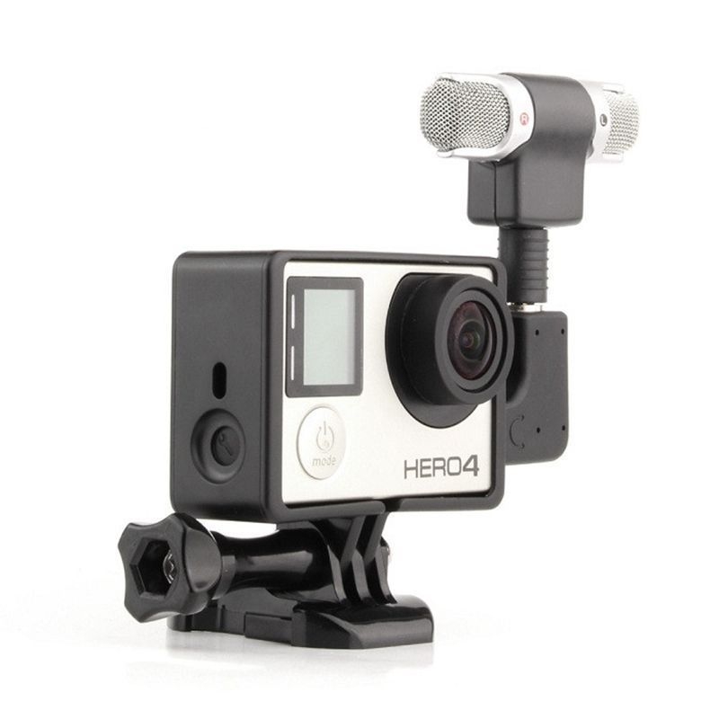 Side Open Skeleton Housing Case with Microphone Adapter Kit for Gopro Hero 4 3 Side Open Skeleton Housing Case with Microphone Adapter Kit for Gopro Hero 4 3