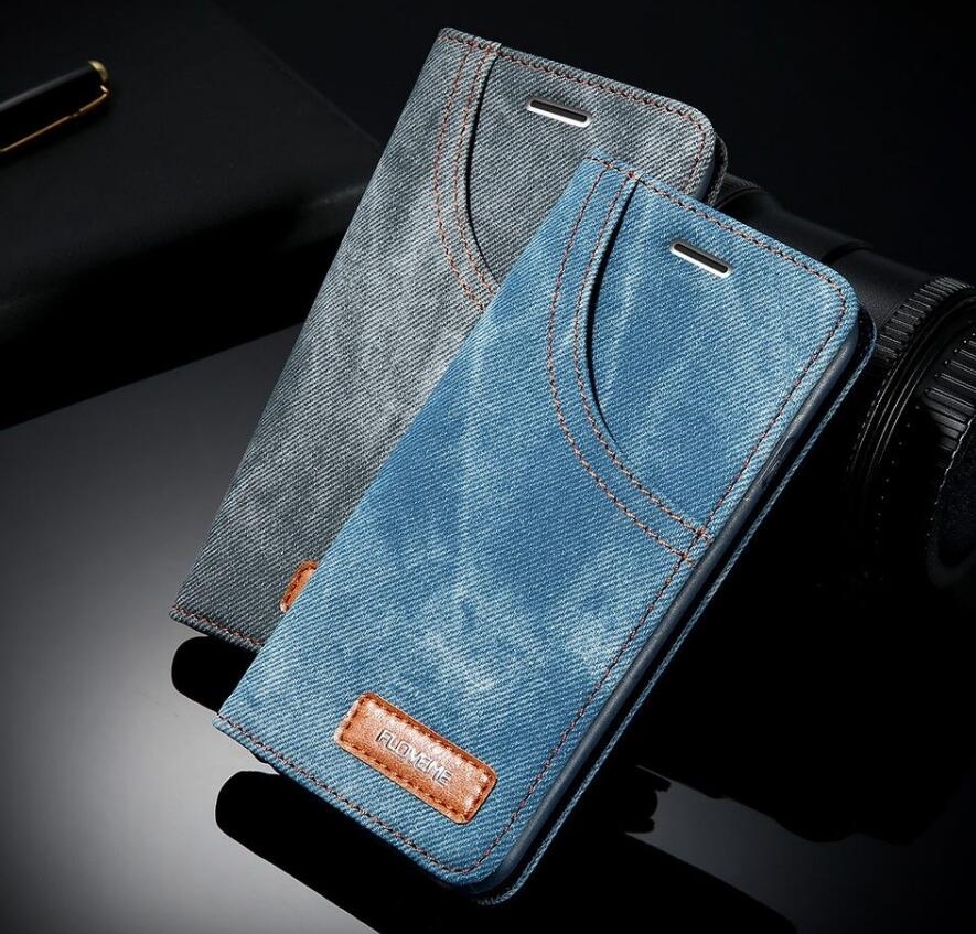 Huawei Nova 2i  case leather wallet case retro denim slim concealed magnet