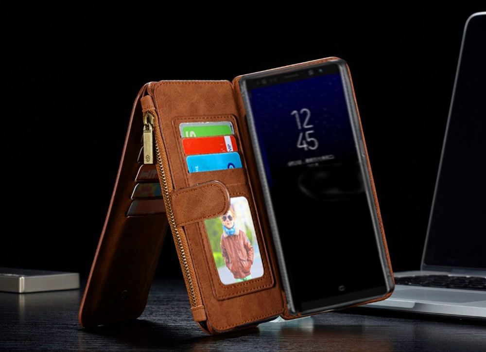 Huawei Nova 2i Case Retro Flannelette Leather Case Multi Cards Zipper - Brown Huawei Nova 2i Case Retro Flannelette Leather Case Multi Cards Zipper - Brown