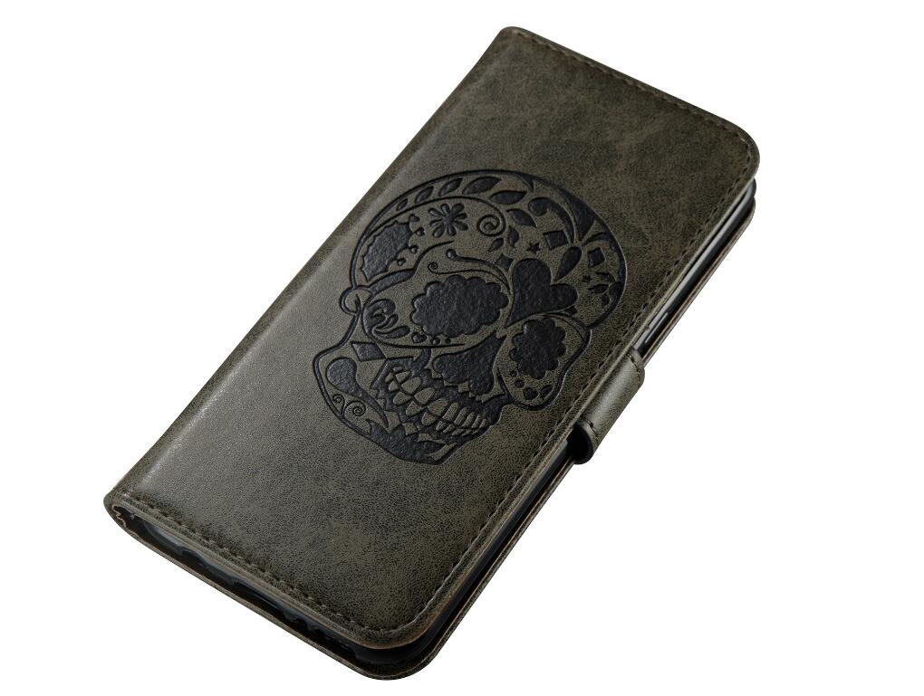 Huawei Nova 2i case skull vintage leather wallet case Huawei Nova 2i case skull vintage leather wallet case