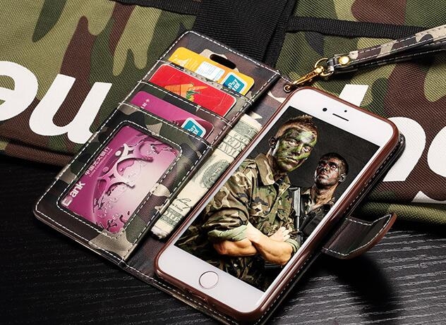 Huawei Nova 2i Case Camouflage Leather Wallet Case Cover - Green