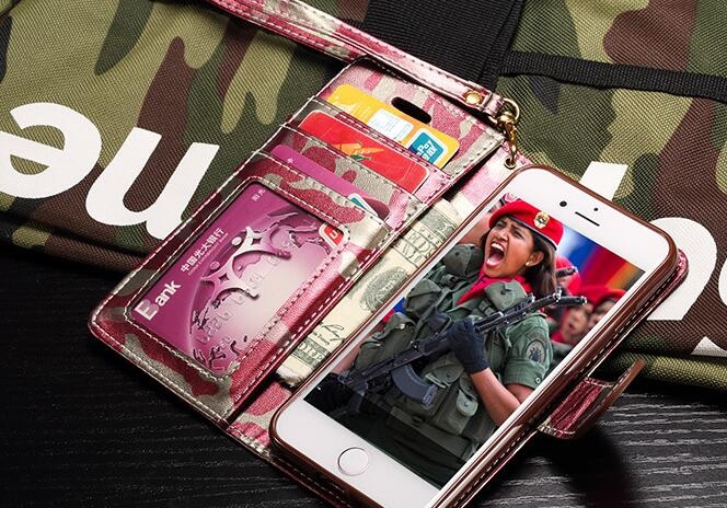 Huawei Nova 2i Case Camouflage Leather Wallet Case Cover - Red Huawei Nova 2i Case Camouflage Leather Wallet Case Cover - Red