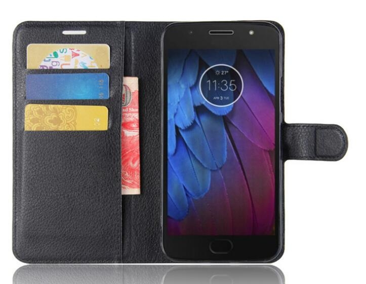 Moto G5S Plus Case Leather Wallet Cover+Pen