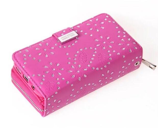 Galaxy s7 bling leather wallet case detachable zip Galaxy s7 bling leather wallet case detachable zip