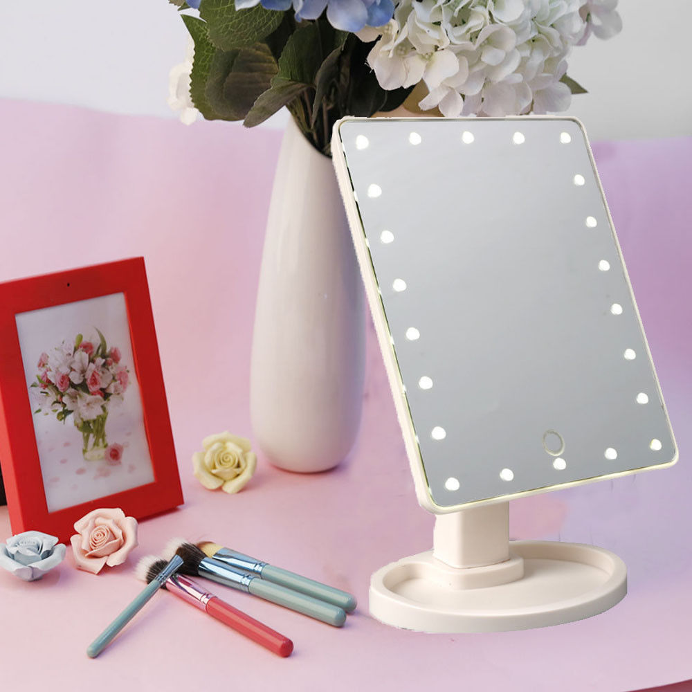 Mirror 16 LED Lighted Makeup Mirror Touch Screen