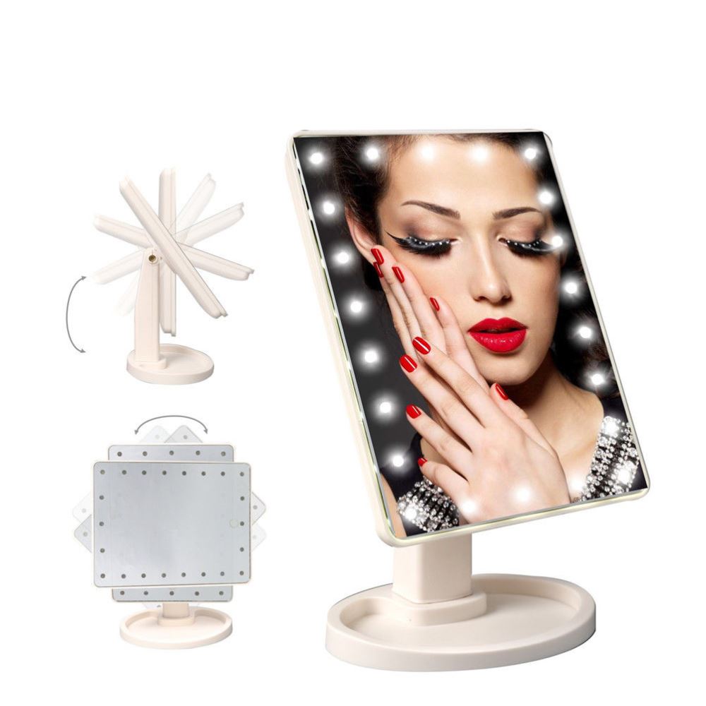 Mirror 16 LED Lighted Makeup Mirror Touch Screen