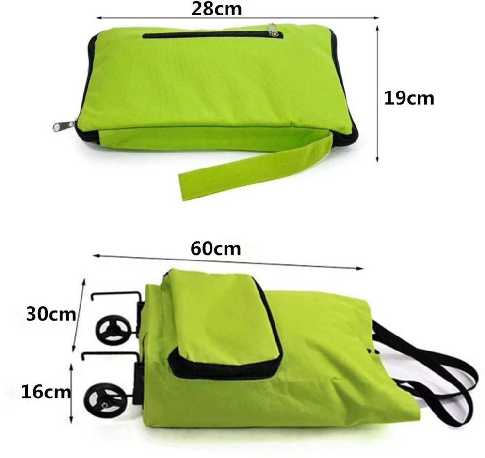 Shopping Trolley ote Bag Foldable Cart Rolling Grocery Wheels