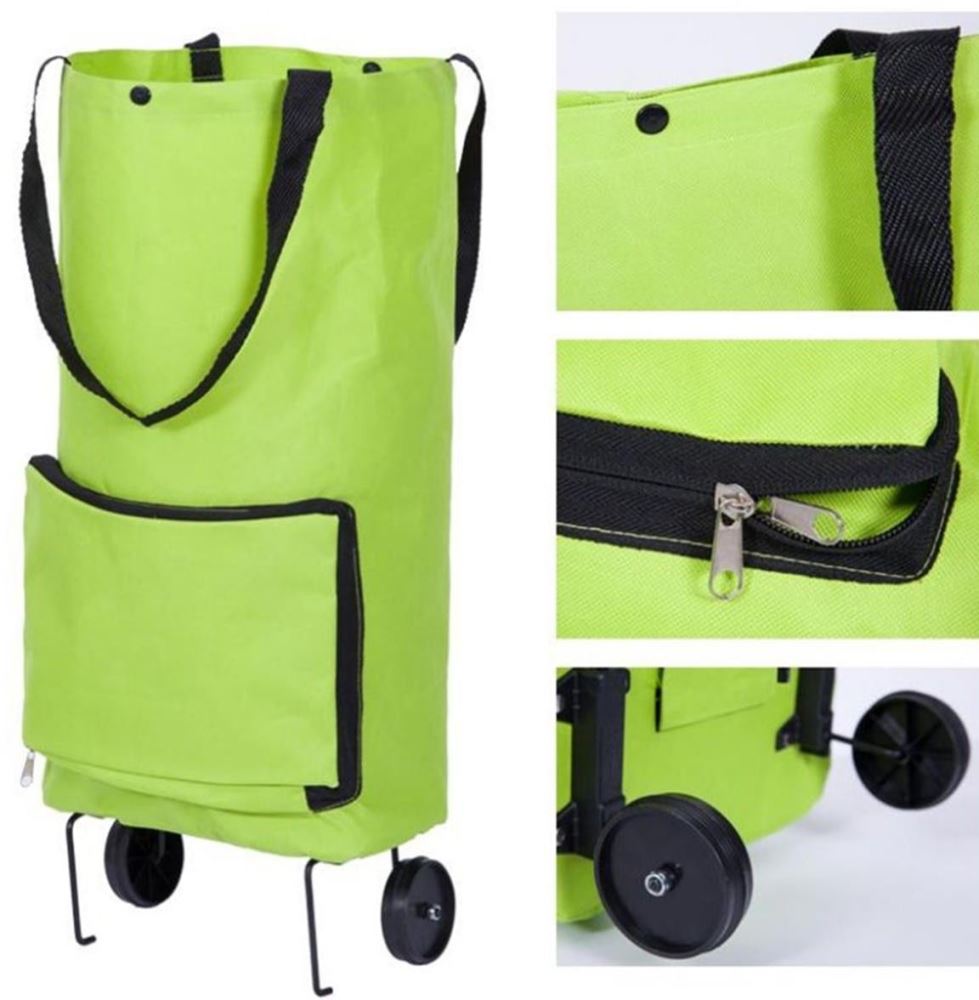 Shopping Trolley ote Bag Foldable Cart Rolling Grocery Wheels
