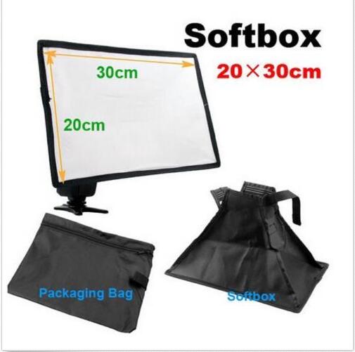 Portable Softbox For Cameras Flash Light Speedlite Photo Speedlight 20*30cm
