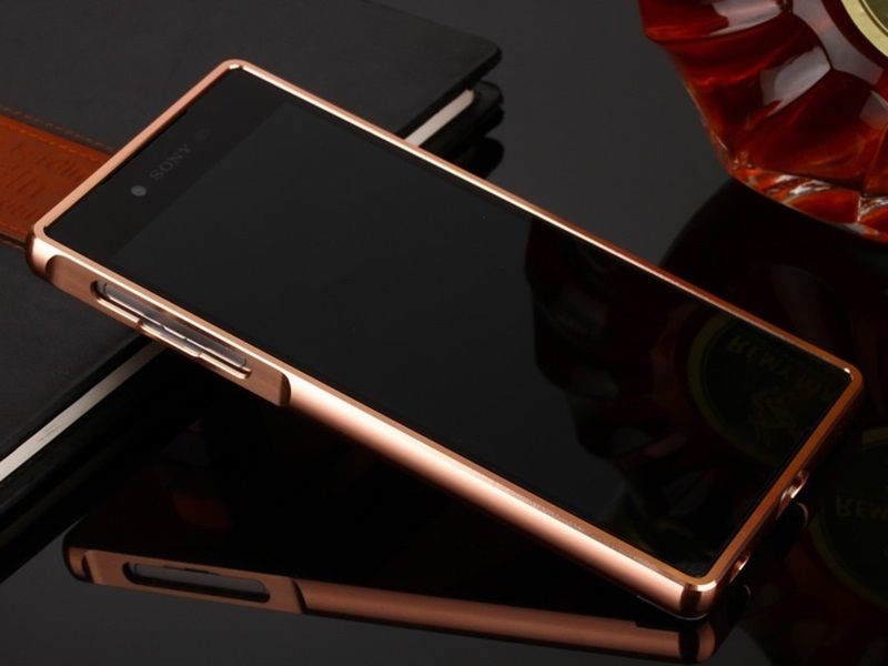 SONY Xperia XA1 case Slim Metal bumper with mirror back cover case