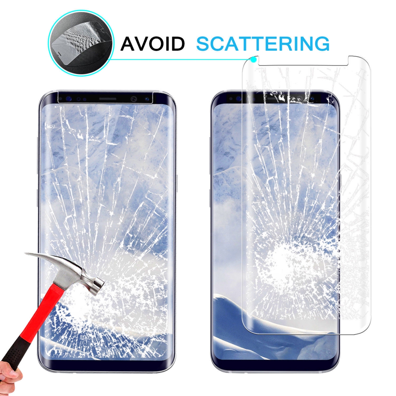Galaxy S9 PLUS Screen covered Tempered Glass Screen Protector