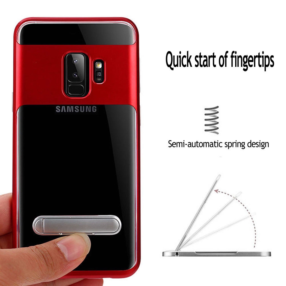 Galaxy S9 PLUS case Kickstand Clear Glossy Hybrid Rubber Case Coverl Galaxy S9 PLUS case Kickstand Clear Glossy Hybrid Rubber Case Coverl